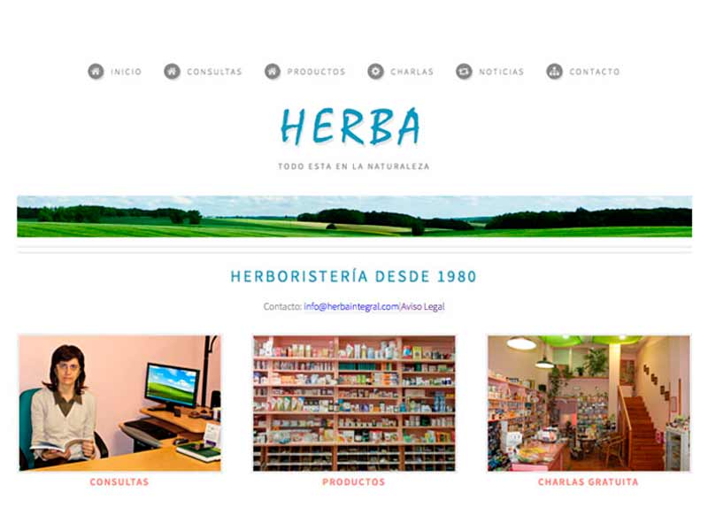 Web para herboritería