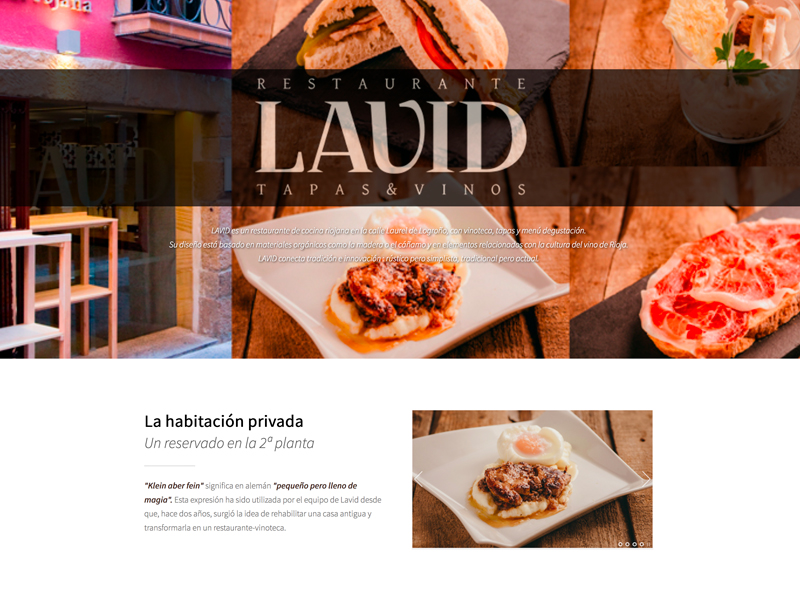 Web para restaurante LaVid